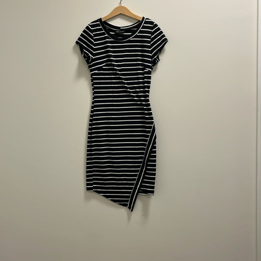 black and white dress